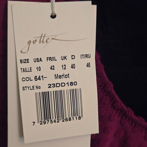 Gottex NWT Daydream Mastectomy Scoop Neck One Piece Bathing Suit Size 10 - Picture 9 of 11